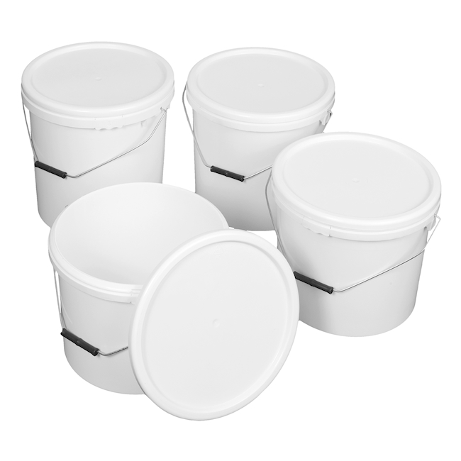 Bucket round with sealed lids PP 16,0 lt
